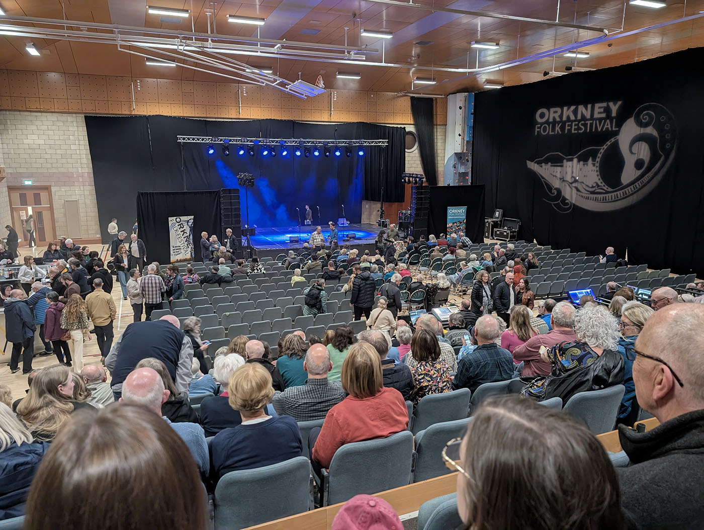 View from the back of the picky arena, showing how far from the stage Row B is!